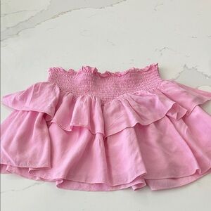 KatieJ NYC Pink Ruffled Skirt